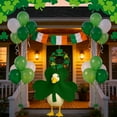 thumbnail image 2 of St Patricks Day Porch Goose Outfit Irish Clover Goose Costume for 23" High Cement or Plastic Geese Costume for Yard Lawn Outdoor Garden Patio Statue Leprechaun Shamrock Dress Holiday Decor, 2 of 6