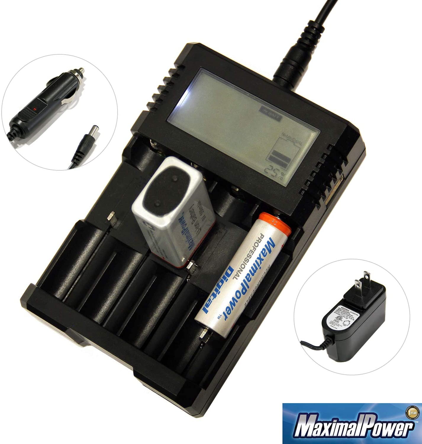All-in-1 Universal Battery Charger for 1.2V 3.6V 9V Ni-Mh Ni-Cd Lithium Battery 