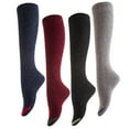thumbnail image 2 of Meso Women's 4 Pairs Pack Truly Beautiful Knee-High Cotton Socks. Soft, Comfortable and Durable Size 6-9 M8212 Assorted, 2 of 4