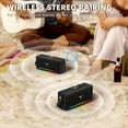 thumbnail image 6 of Portable Bluetooth Speakers, IPX7 Waterproof Wireless Speaker with Dynamic RGB Lights, 40W Stereo Sound, Active Bass, TWS Pairing, Great for Home, Outdoors, Travel, 6 of 10