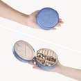 thumbnail image 4 of REGALWOVEN Uxcell Travel Accessory Box for Girl Gifts, Small Portable Plush Velvet Accessory Organizer Case Storage Blue, 4 of 8