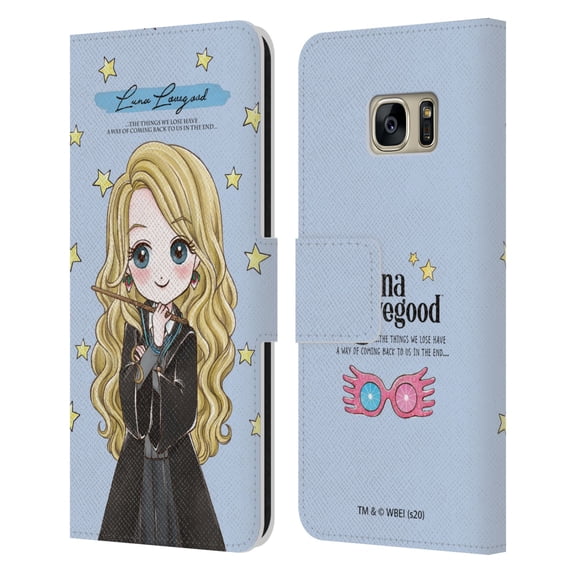 Head Case Designs Officially Licensed Harry Potter Deathly Hallows XXXVII Luna Lovegood Leather Book Wallet Case Cover Compatible with Samsung Galaxy S7