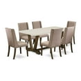 thumbnail image 2 of East West Furniture V027DR207-7 - 7-Piece Kitchen Table Set - 6 Parson Dining Room Chairs and Rectangular Table Hardwood Frame, 2 of 6