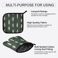thumbnail image 3 of Yayeee Oven Mitts and Pot Holder Set of 4 Heat Resistant Kitchen Gloves Baking Hot Pad, Beige Plants, 3 of 5