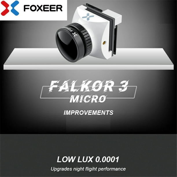 Foxeer Falkor 3 Micro Fpv HD Camera Cam 1200tvl 1.7mm Lens Osd 4.6