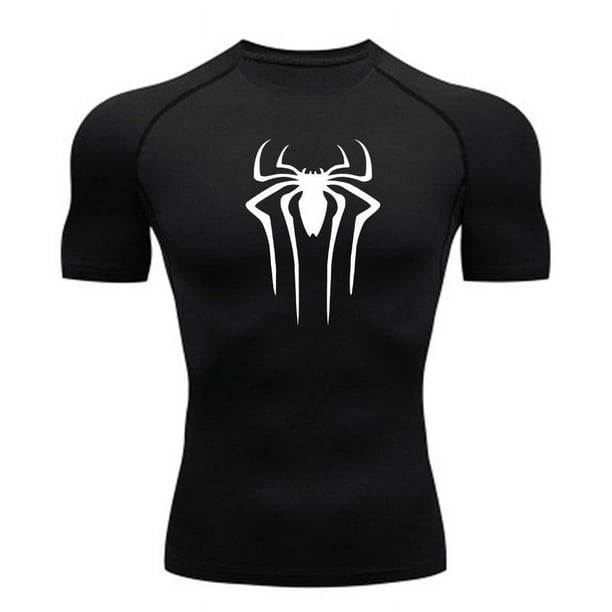 Camiseta de compresión para hombre, ropa deportiva de superhéroe para gimnasio, correr, Rashgard, de secado rápido, de manga corta, nueva2