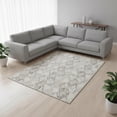 thumbnail image 2 of HomeRoots 676662 10 x 14 ft. Ivory Taupe & Beige Abstract Washable Machine Made Rectangle Area Rug with UV Protection, 2 of 9