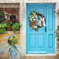 thumbnail image 4 of Gran corona decorativa para la puerta principal Elegante arreglo floral para la pared del hogar, perfecto para exhibir durante todo el año en fiestas y temporadas, 4 of 6