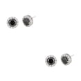thumbnail image 1 of Qarigey 1 par de aretes para mujer, exquisitos adornos para pendientes de fiesta para niñas Negro 2Conjunto, 1 of 6
