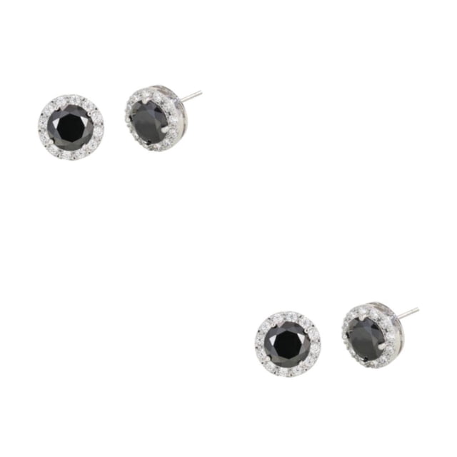 Qarigey 1 par de aretes para mujer, exquisitos adornos para pendientes de fiesta para niñas Negro 2Conjunto