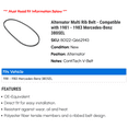 thumbnail image 2 of Alternator Multi Rib Belt - Compatible with 1981 - 1983 Mercedes-Benz 380SEL 1982, 2 of 2