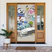 Ghostbusters Animation Door Cover Decorated Banner Tapestry Home Decoration Holiday Party Supplies Door Banner Porch Sign Banner 72.8 x 35.4 Inch