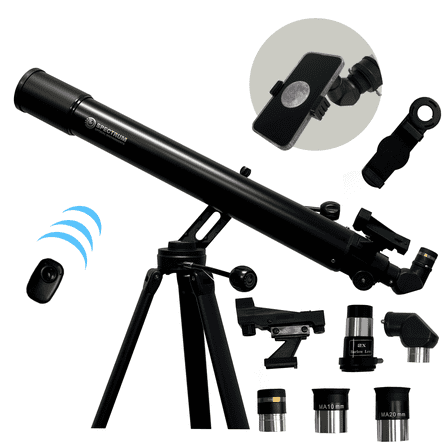 TourStar Pro 80AZ Refractor Telescope for Adults and holiday – 80mm aperture 900mm Focal Length Telescope -  Bonus Smartphone Adapter and remote shutter