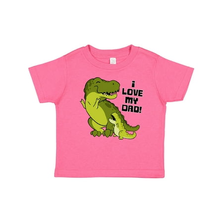 

Inktastic I Love My Dad with Baby and Daddy Tyranasaurus Rex Gift Baby Boy or Baby Girl T-Shirt