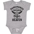 thumbnail image 3 of Inktastic Handpicked for Earth by My Sister in Heaven with Angel Wings Boys or Girls Baby Bodysuit, 3 of 5