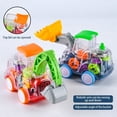 thumbnail image 3 of Car Toy Inertia Forward Gear Linkage Fall Collision Resistance Battery Powered Colorful Light 221 Gears Engineering Car Toy Home Supply, 3 of 6