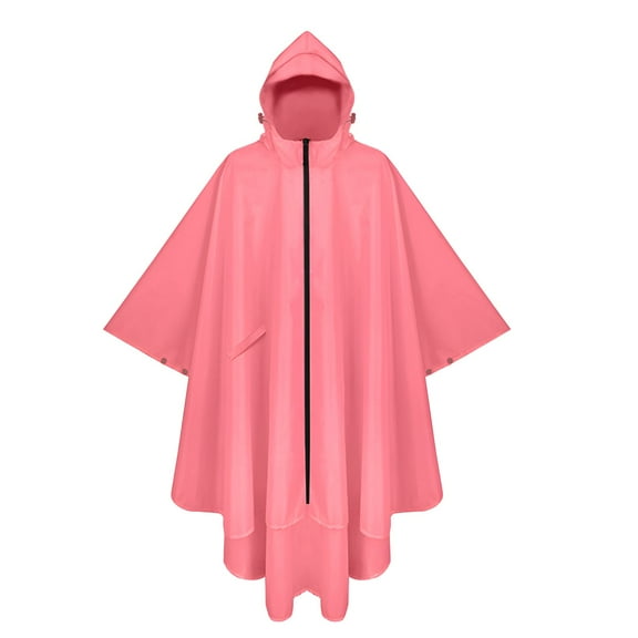 TELOLY Rain Ponchos for Adults,Waterproof Performance Raincoat for Women,Soft Fabric Rain Ponchos for Women,Pink1