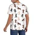 thumbnail image 2 of Zufioo Yoga Labrador Retriever Print Men's Baseball Short Sleeve, Moisture Wicking Button-Down Hip Hop Tee-XX-Large, 2 of 7