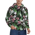 thumbnail image 2 of Salouo Lilies Flowers Pattern Men's Fall Hoodie Sweatshirt,Sport Hoodie with Pockets for Men Pullover Casual Hooded Sweatshirt-X-Large, 2 of 7