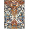 thumbnail image 1 of homeroots home decor 385636 5’ x 7’ Ivory and Gold Floral Motif Area Rug, 1 of 1