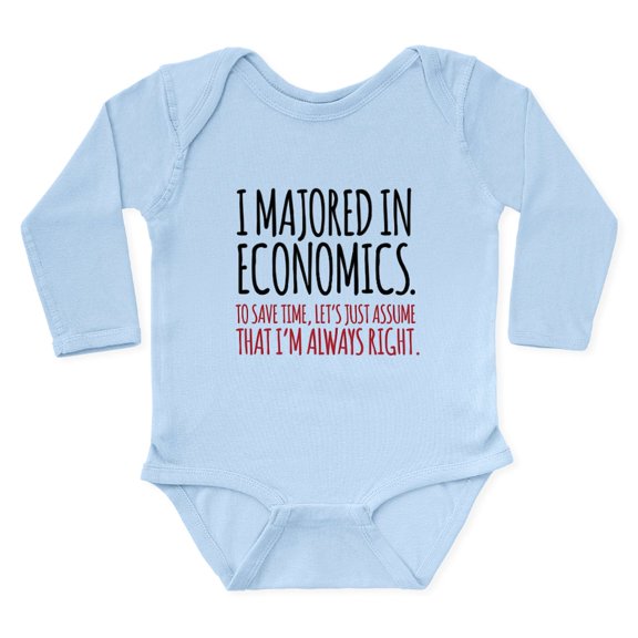 CafePress - Majored In Economics Body Suit - Long Sleeve Cotton Baby Bodysuit