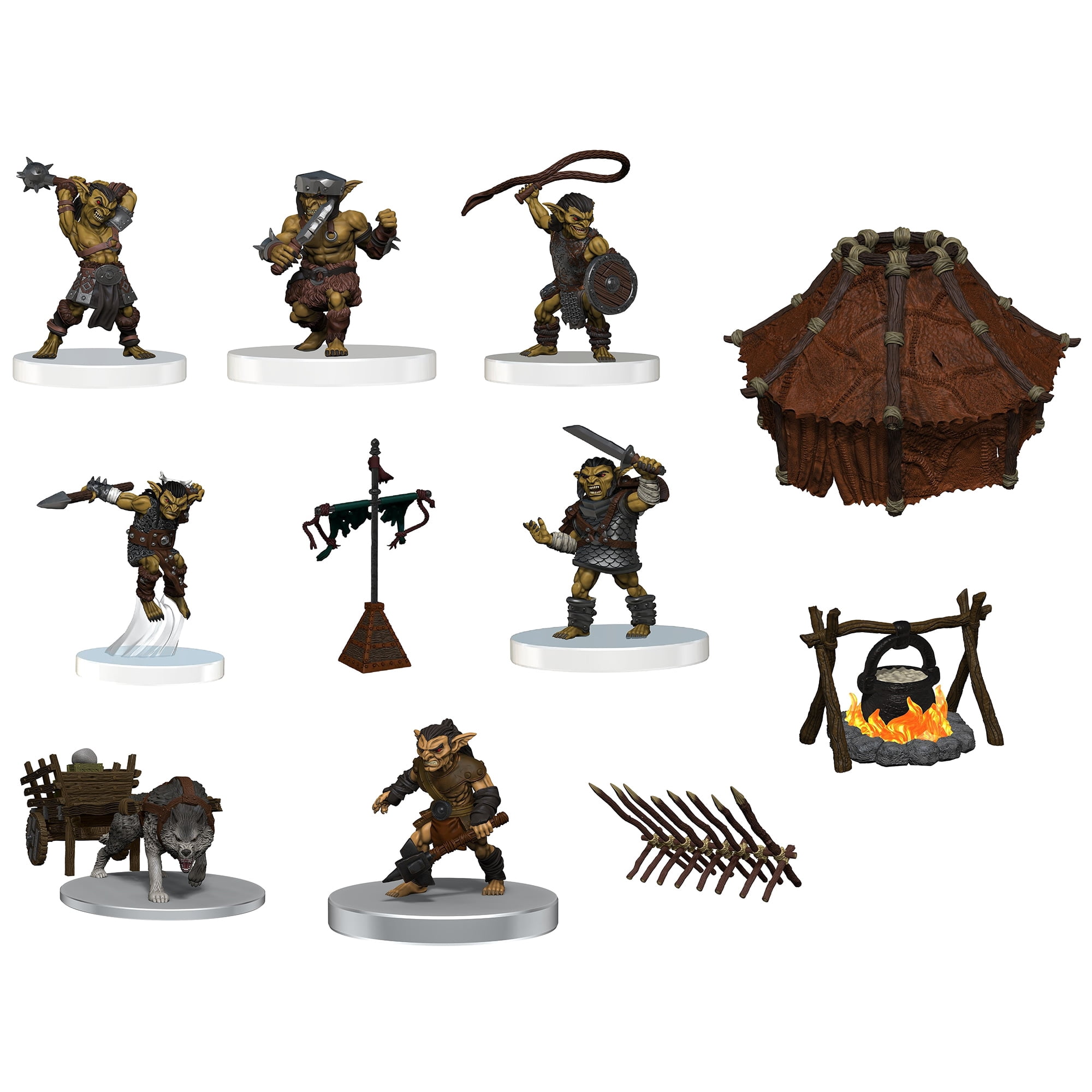 D&D Icons of the Realms: Adventure in a Box: Goblin Camp - Pre-Painted RPG Miniatures Set Dungeons & Dragons Display Or Use With Your Tabletop Roleplaying Games