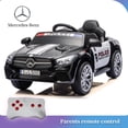 thumbnail image 3 of Licensed Benz CLS 350 12V Electric Ride on Toys with Bluetooth Music, LED Lights, Spring Suspension, Power Car Wheels, Electric Car for Kids with Parent Remote Control (Black Police Car), 3 of 3