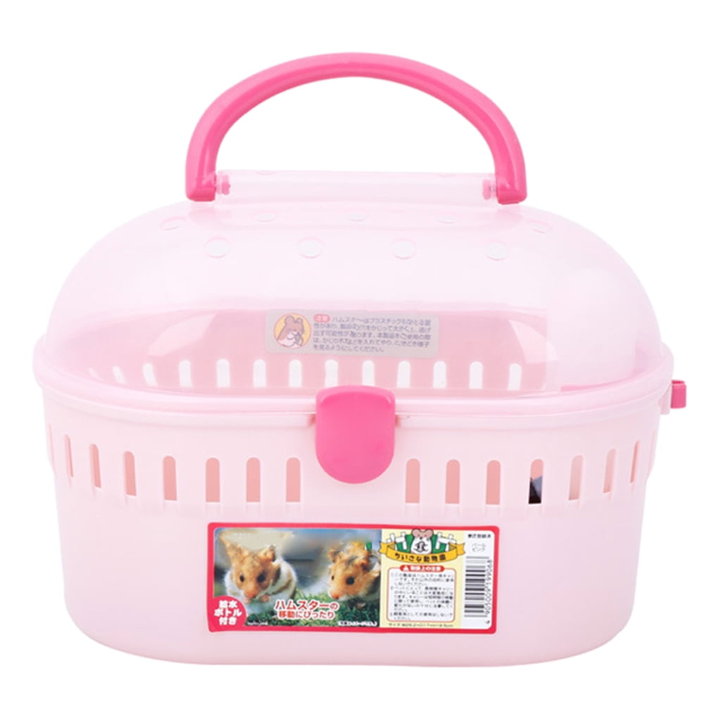 Travel Hamster Cage Carrier Easy to Carry with Handle Pet Cage for
