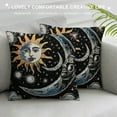 thumbnail image 3 of Orinice Sun Moon Stars Graphic Decorative Throw Pillow Cover for Home Couch Living Room Bed Sofa, Square 1PC 22x22in, 3 of 5