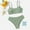 czb# Green18, variant on CUZIBR Swimsuit For Girls 2 Piece Solid Color Adjustable Strap Bikini Sets High Waist Bottom Beach Wear Outfits Sun Protection Bathing Suit,Black,9-11 Years