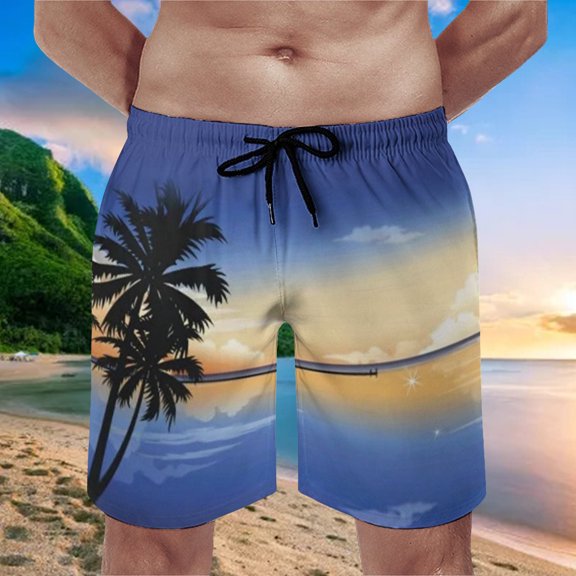 Vedolay Men Shorts Men's Shorts Fashion Summer Multi-Pocket Work Shorts Loose Outdoor Casual Shorts,Blue XS