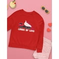 thumbnail image 6 of Tstars - Valentines Day Dump Truck Loads of Love Toddler/Kids Sweatshirt 2T Red, 6 of 7