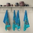 thumbnail image 5 of SKYSONIC Sea Turtle Kitchen Dish Towels Set of 4,Dishcloths,Absorbent Soft Towels Hand Towels, Tea Towels,18" x 28", 5 of 7