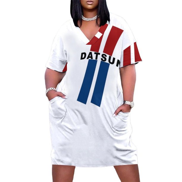 Vestido holgado con bolsillos de Datsun Racing, para mujer, para eventos especiales, fiesta, largo, verano.