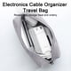 thumbnail image 5 of Bolsa de cables electrónicos Mini tableta Cable de teléfono Organizador de viaje Bolsa de almacenamiento Bolsa de almacenamiento de energía resistente al desgaste （Gris）, 5 of 5