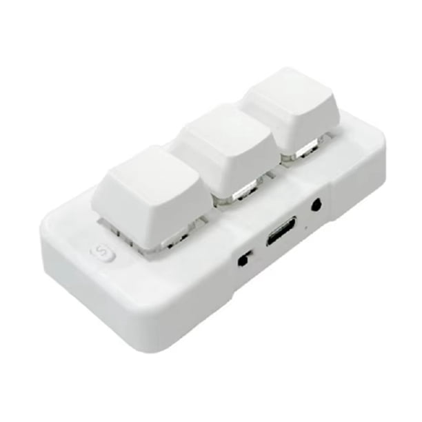 MK321G Teclado Mecánico Mini Personalizado de 3 Teclas con Interruptor Azul, USB y Modo Dual Inalámbrico de 2,4 G para Juegos Multimedia OSU, Color