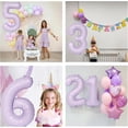 thumbnail image 4 of Fiesta de cumpleaños número 5 con globos numéricos de Yeodong, 40 cm, color morado, 4 of 6