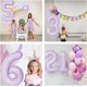 thumbnail image 5 of Globos con números Yeodong, 40 cm, color morado claro, 8, 5 of 6