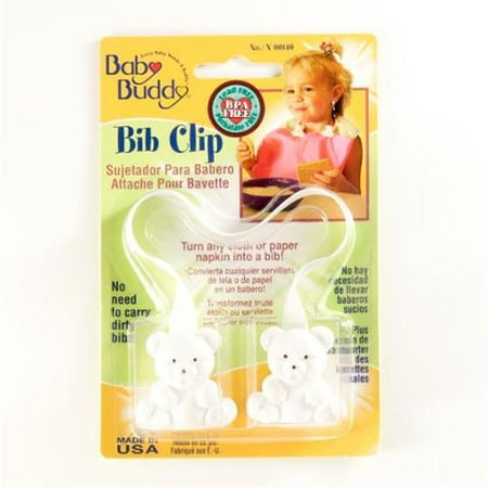 Baby Buddy Bib Clip White - Case of 18