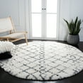 thumbnail image 3 of SAFAVIEH Fontana Shag Daniel Diamond Plush Area Rug, Ivory/Grey, 9' x 12', 3 of 10