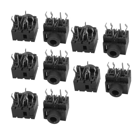 UPC: 0604267116940 | 10Pcs PCB Mount 5 Pins 3.5mm Audio Stereo Power Jack Socket Connector