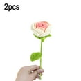 thumbnail image 2 of 2 uds flores artificiales tejidas a mano de ganchillo falso con tallo para decoración del hogar, boda, fiesta, oficina, 2 of 6