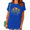 Blue, variant on Women's Hopeful Soft Soul Color Watercolor Floral Wildflower Faith Scripture Short Sleeve Crewneck Red Tops