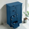 thumbnail image 2 of GZXS Floor Storage Cabinet, Freestanding Bathroom Cabinet with Door and 4 Drawers, Accent Cabinet with Adjustable Shelf for Living Room, Kitchen, Navy Blue, 2 of 11