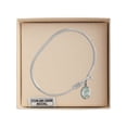 thumbnail image 3 of 6 1/4 inch Oval Eye Hook Bangle Bracelet w/ St. Christopher in Sterling Silver, 3 of 3