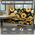 thumbnail image 4 of Yuyamidu Daisy RV Dinette Cushion Slipcover Sunflower RV Couch Covers for Sofa Comfy RV Cushions Replacement for Travel Trailer Couch Soft Camper Couch Cushion Covers, 4 of 7