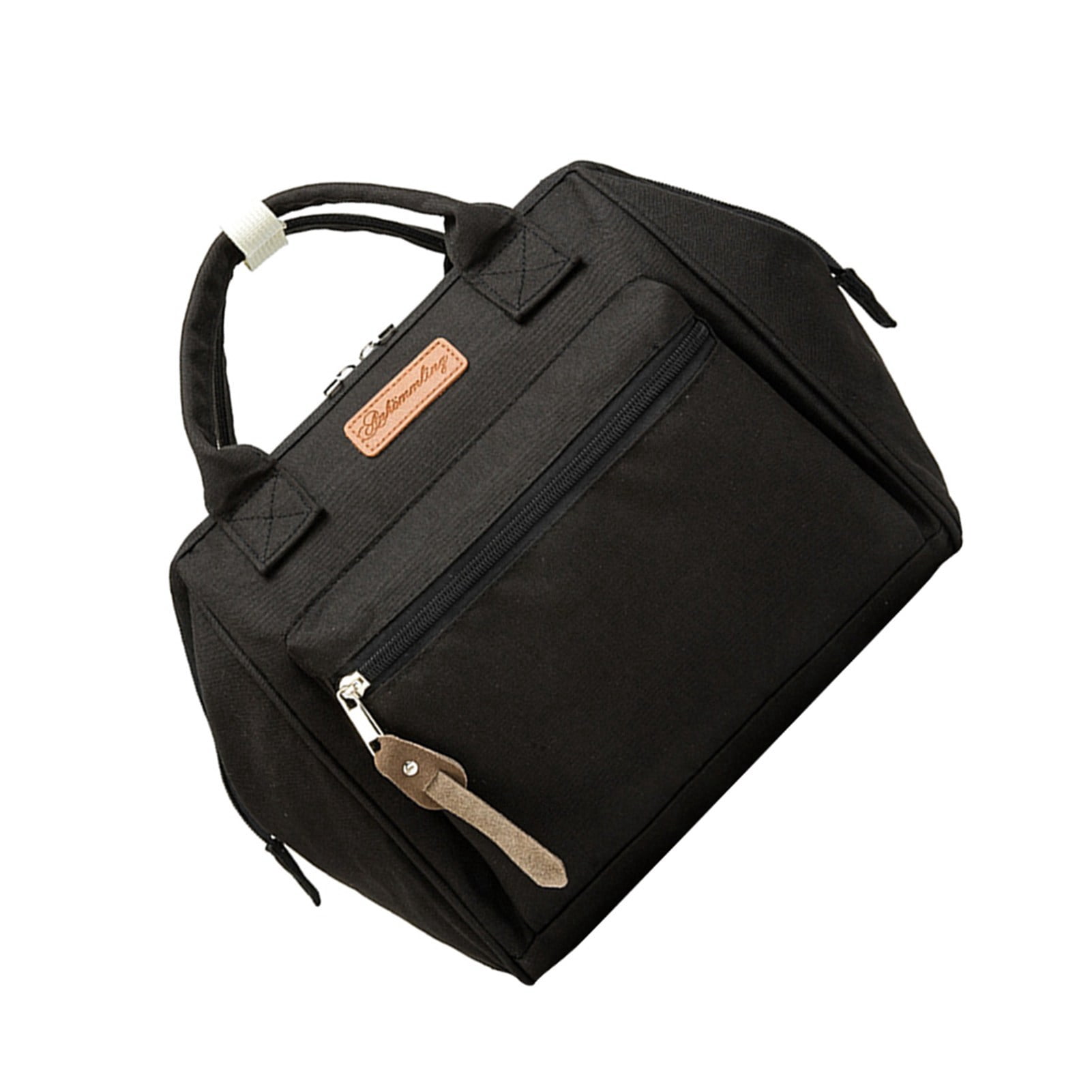 Suodoka Multifunctional Diaper Bag Water-Resistant Travel Tote Baby Handbag for Mom Large Capacity with Insulated Pockets Classic Black 9.45 inches / 24 cm