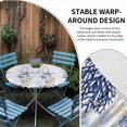 thumbnail image 2 of Starfish Round Tablecloth for 36-44 Inch Tables,Fitted Table Cover with Elastic Edge,Blue Ocean Coastal Coral Shell Nautical Boat Waterproof Outdoor Table Cloth Protector for Patio Garden Dinner, 2 of 9