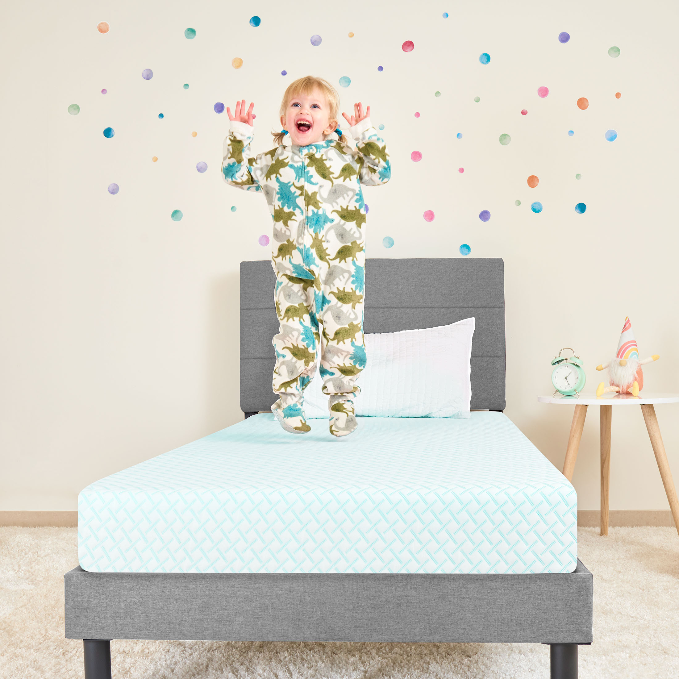 Imaginarium Fun Mattress 6" Hybrid of Bounce Foam and Coils, Twin, Blue