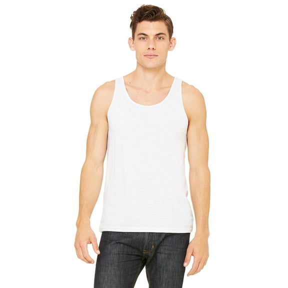 Bella Canvas Unisex Jersey Tank , 3480 , WHITE FLK TRBLND , Medium